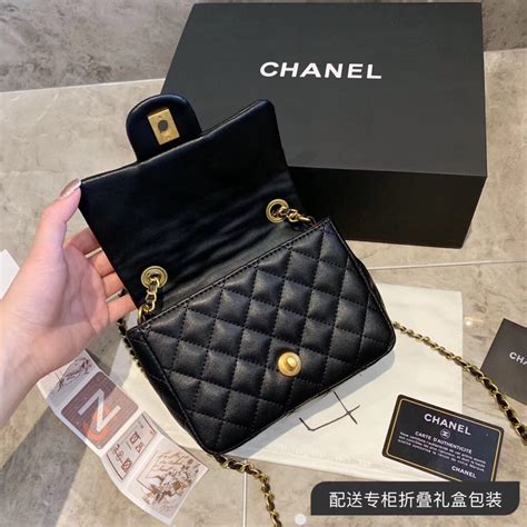 chanel mini flap bag lambskin & gold-tone metal